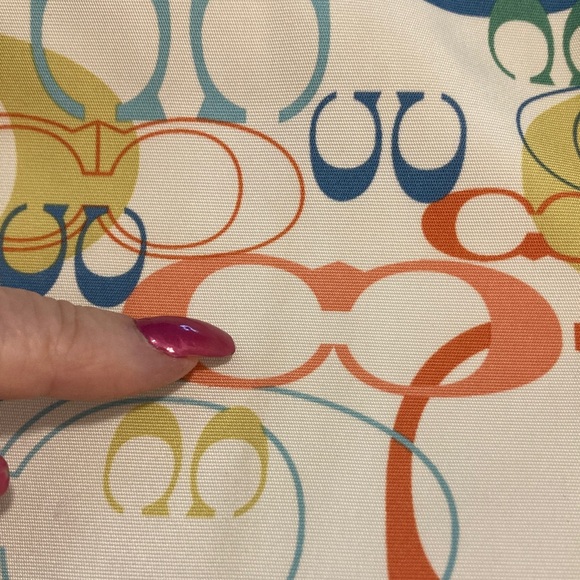 COACH 🧡🦋Colorful Butterfly & CC Pattern Shoulder Bag & Pouch Set - Picture 8 of 15